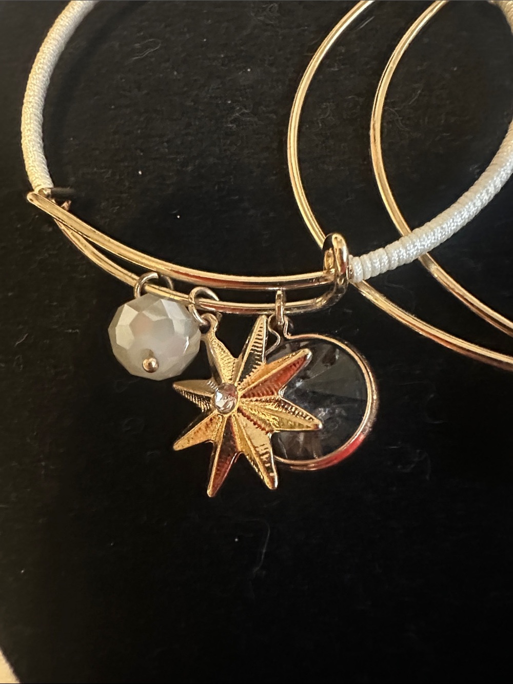 Kelly & Katie 3pc Gold-Tone Stackable Bracelets with Charms - Picture 4 of 10